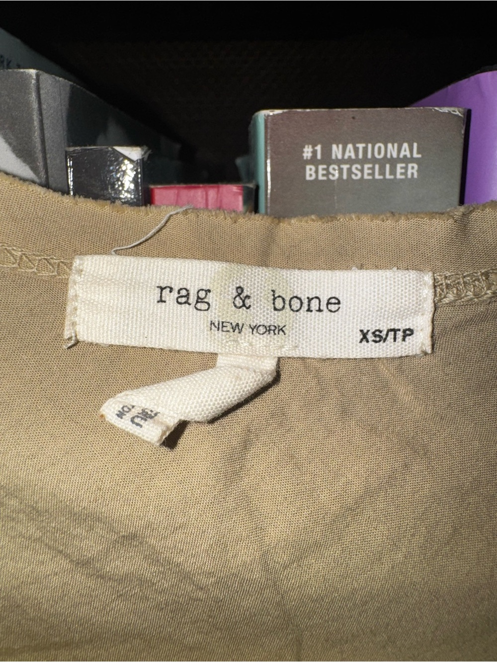 rag & bone beige/tan blouse